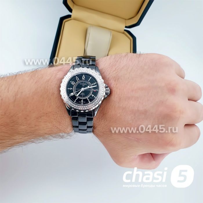 Часы Chanel J12 Diamonds Black (14758)