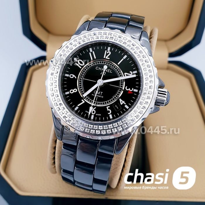 Часы Chanel J12 Diamonds Black (14758)