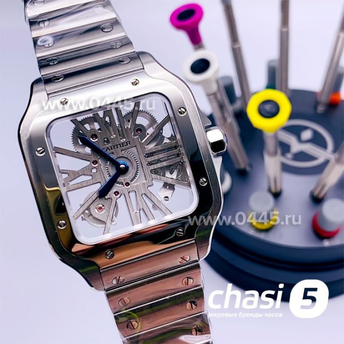 Часы Cartier Santos Dumont СКЕЛЕТОН - Дубликат (15363)