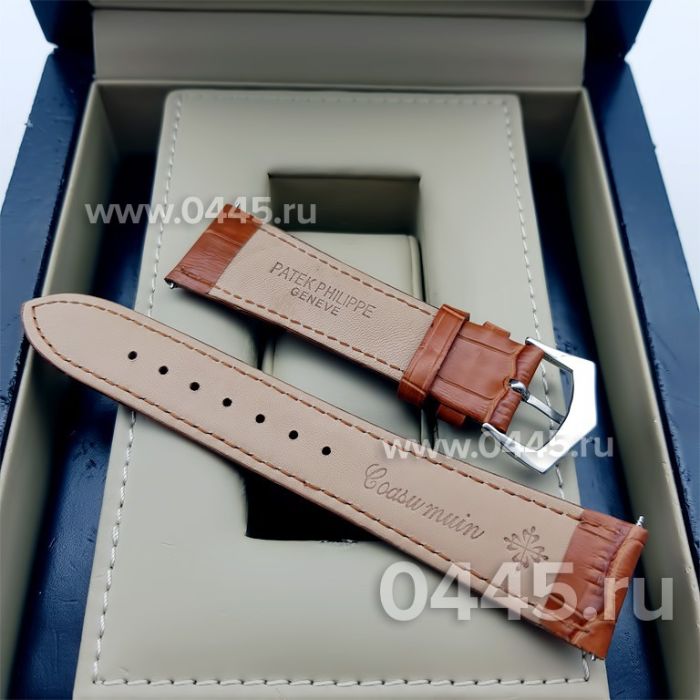Ремешок Для Часов Patek Philippe коричневый 22 мм (05362)
