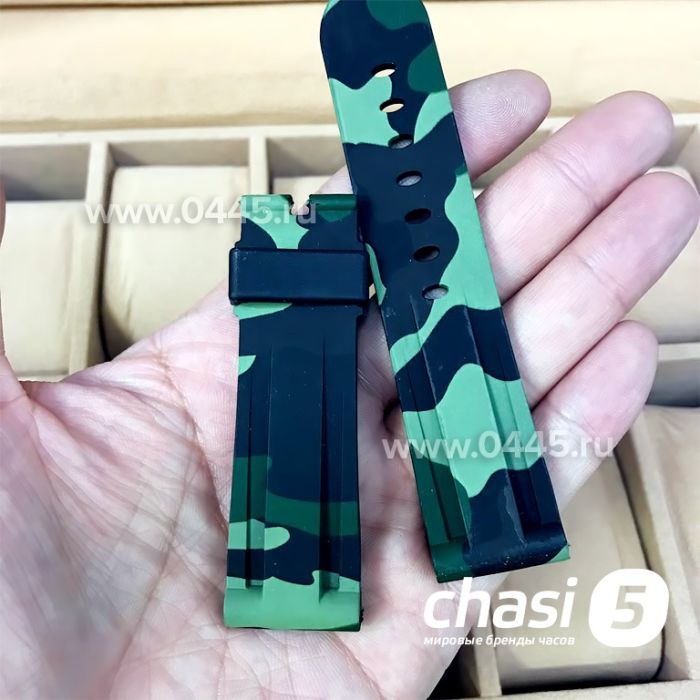 Ремешок Panerai мужской зеленый хаки (06537)