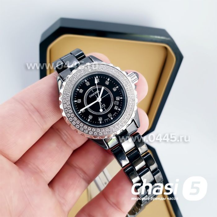 Часы Chanel J12 Diamonds Black small (00934)